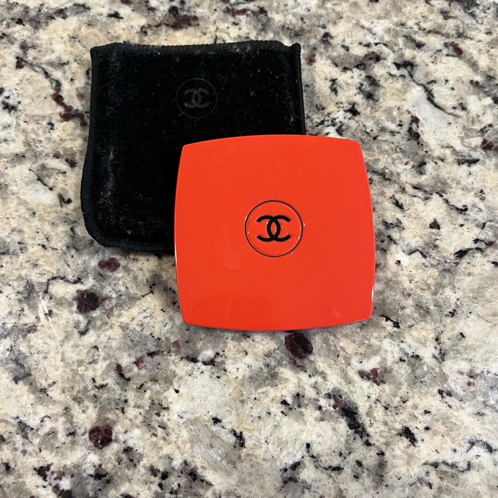 Chanel orange Compact mirror